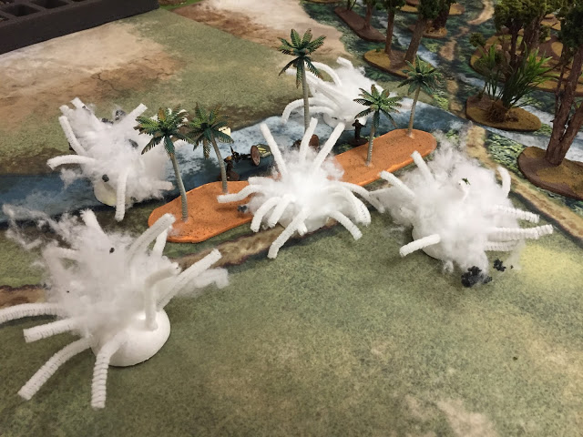 Helicopter bombardment markers for Vietnam miniatures Wargaming. 