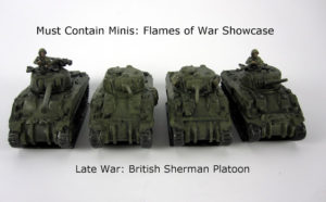 Read more about the article Showcase: British Sherman Platoon (Late War) for Flames of War