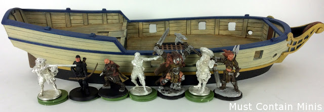 Scale Comparison of Miniatures - Blood and Plunder Pirates to Conan, North Star and Reaper