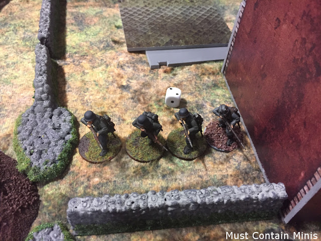 Germans take the first casualty. 
