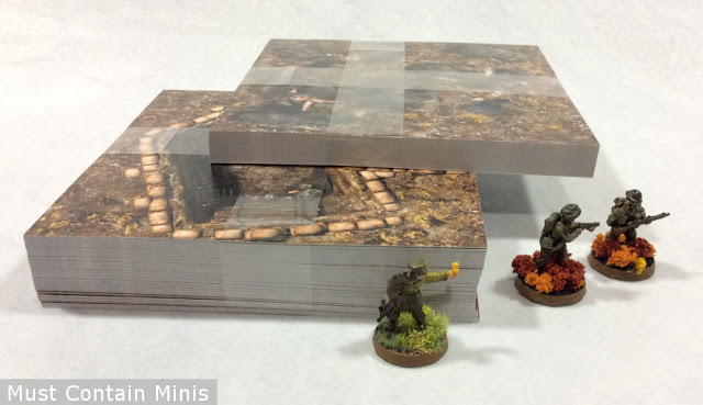 Stack of game tiles for wargaming