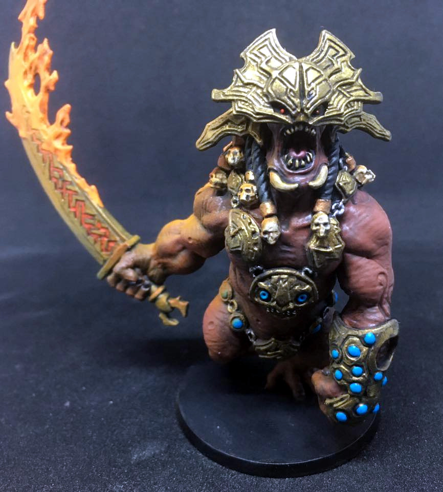 Blood Rage Fire Giant Miniature - Painted
