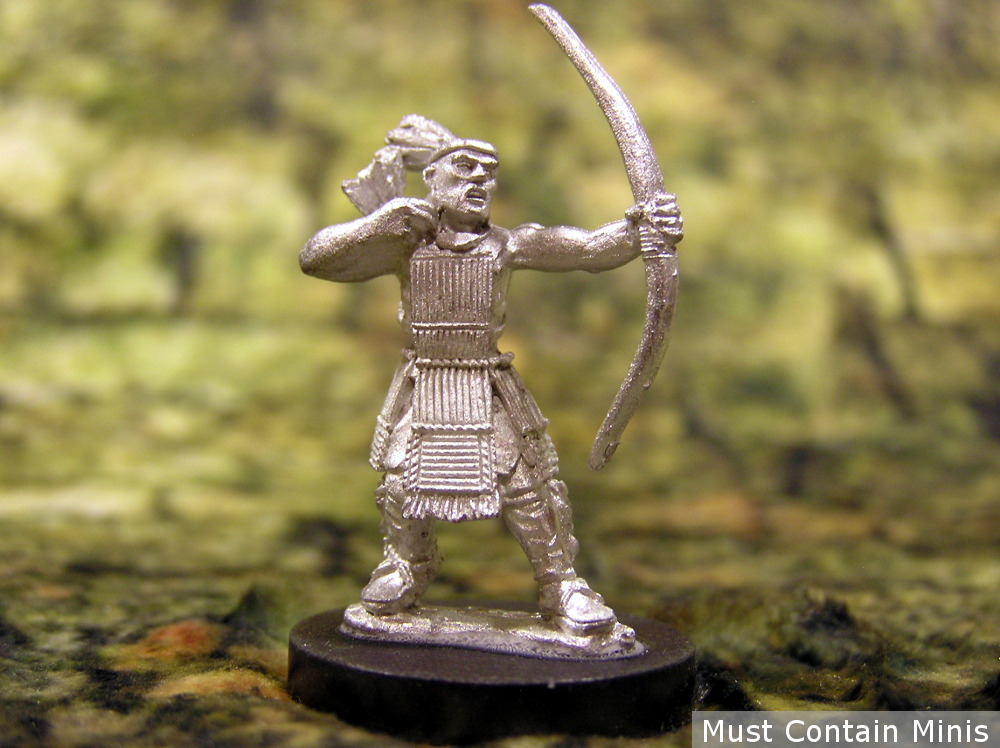 An Unpainted Huron Warrior. As you can see, this is a really nice looking model! 