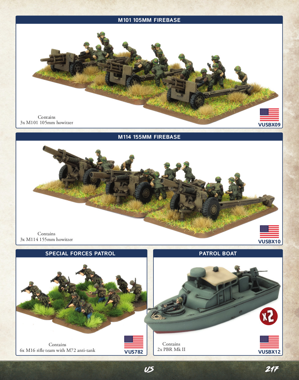 Miniatures Showcase from 'NAM Vietnam Rulebook by Osprey Games and Battlefront