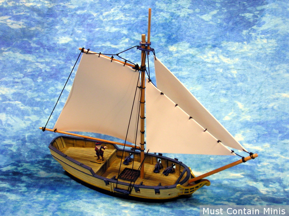 28mm Resin Sloop - Painted