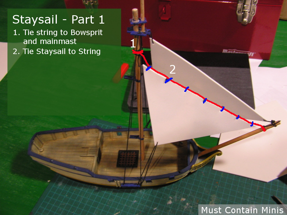 Rigging the Staysail on a 28mm to 32mm Sloop