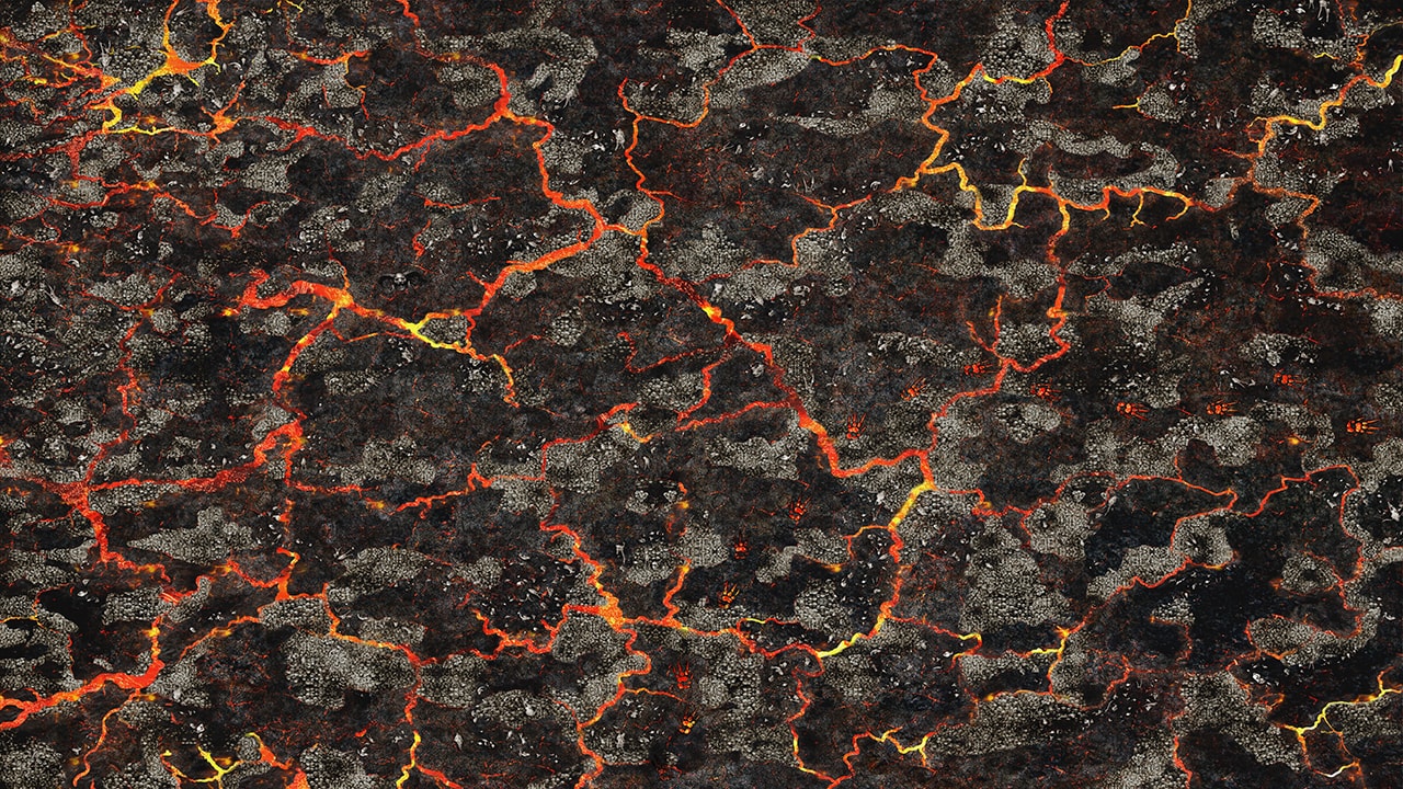 A Lava Gaming Mat by Hot Dice Miniatures