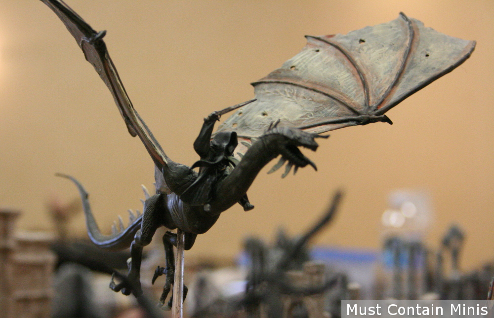 A painted Winged Nazgûl in Lord of the Rings The Hobbit Strategy Battle Game by Games Workshop