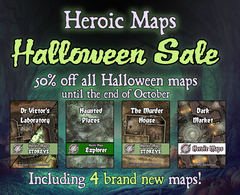 Heroic Maps Halloween Sale 2018 DriveThruRPG