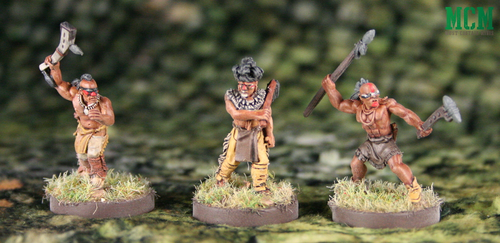 Three Native American Miniatures - 28mm Indian Warriors 