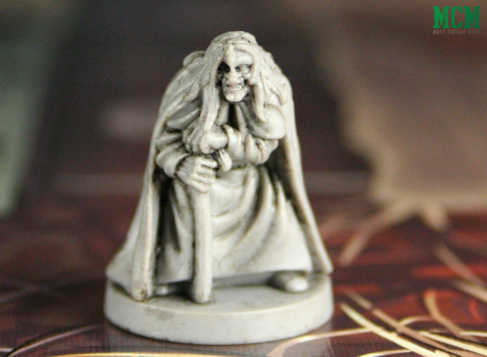 Miniature of Gretchen the Old Hage Mage in Wildlands the Board Game