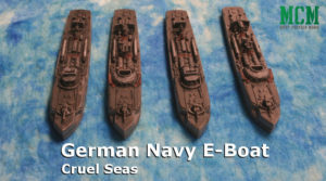 Painted E-boat for Cruel Seas by Warlord Games