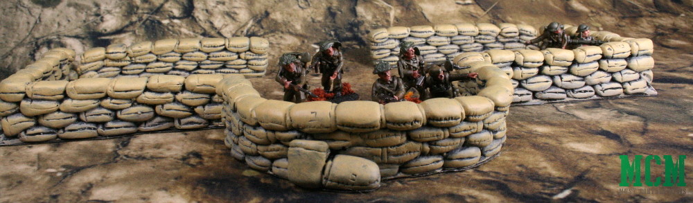 Sandbags by Six Squared Studios - Miniature Wargaming Terrain made in Canada. 