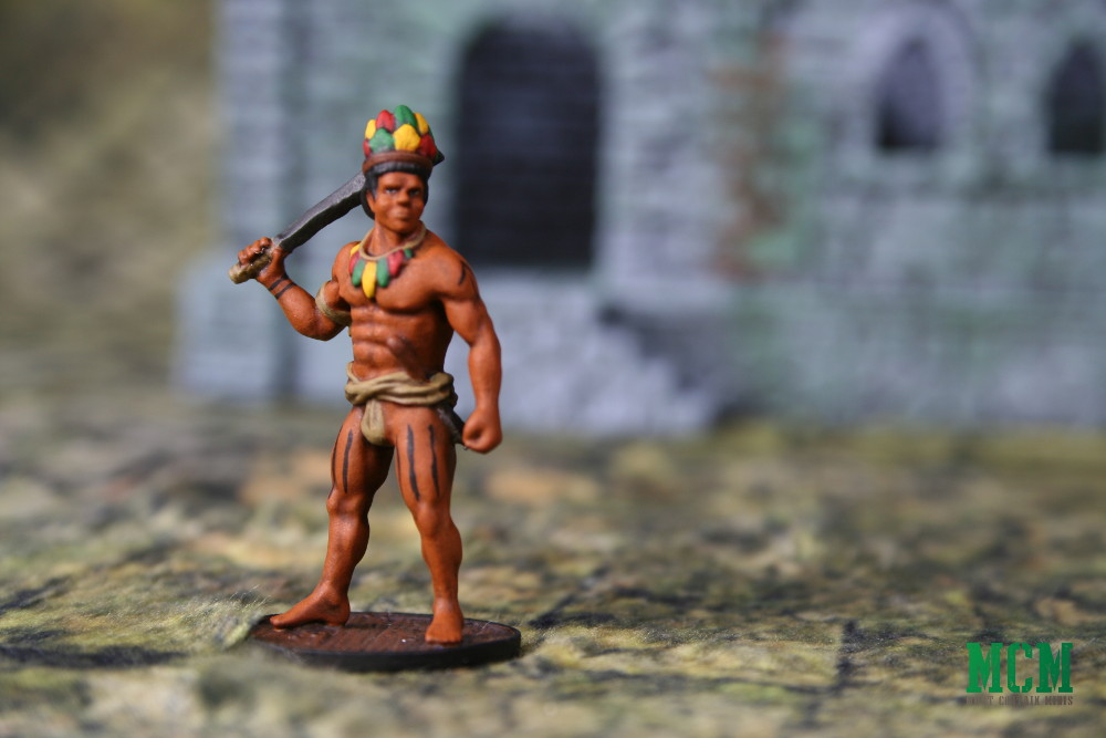 Painted Blood and Plunder Native American Miniature - 32mm