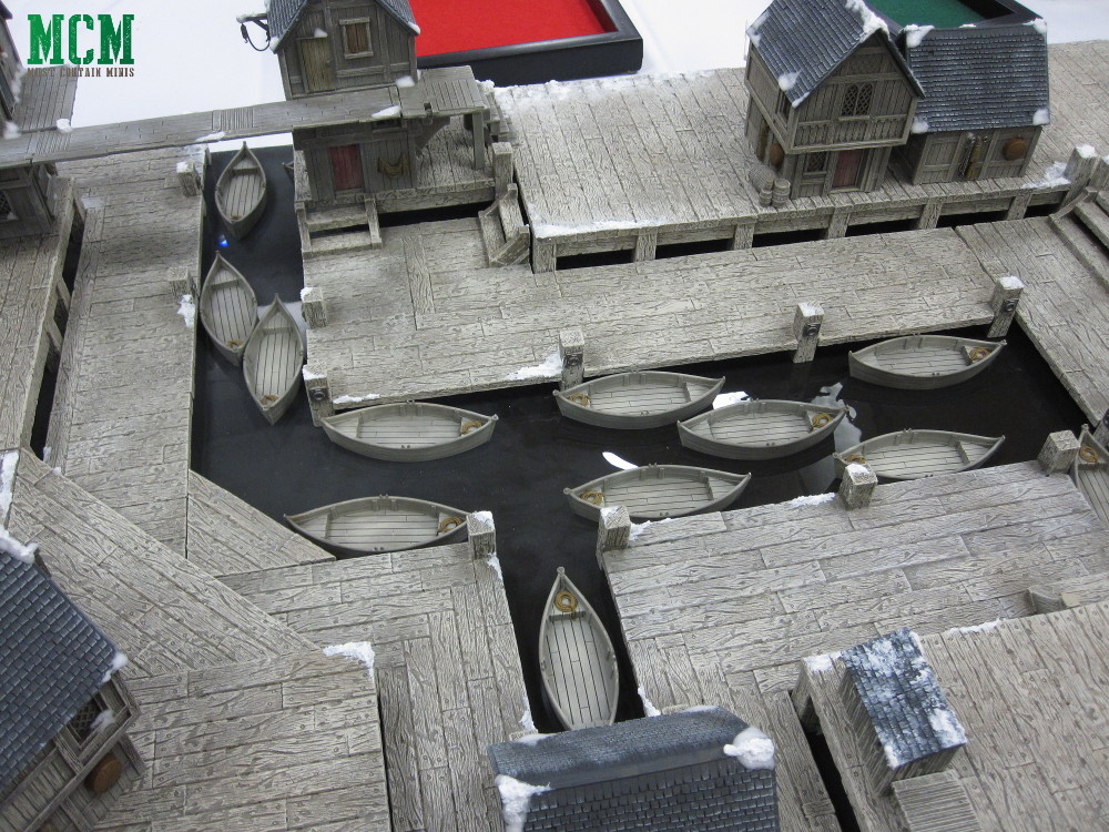 Small boats on wargame board - mini wargaming terrain - Coolest hobbit gaming tables
