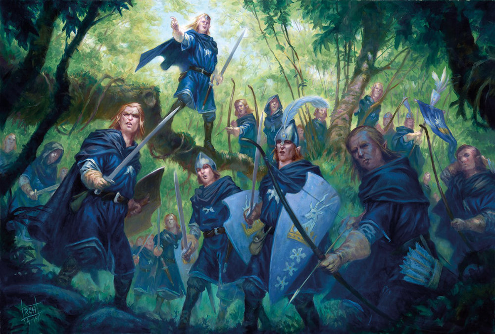 Armies of Oathmark. The Artwork for Oathmark's Elf Light Infantry. 
