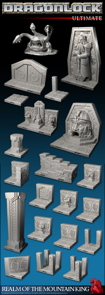 Fat Dragon Games Sale - Dwarf Kings Hold - Dwarf Hallways - STL 3D Printer Files