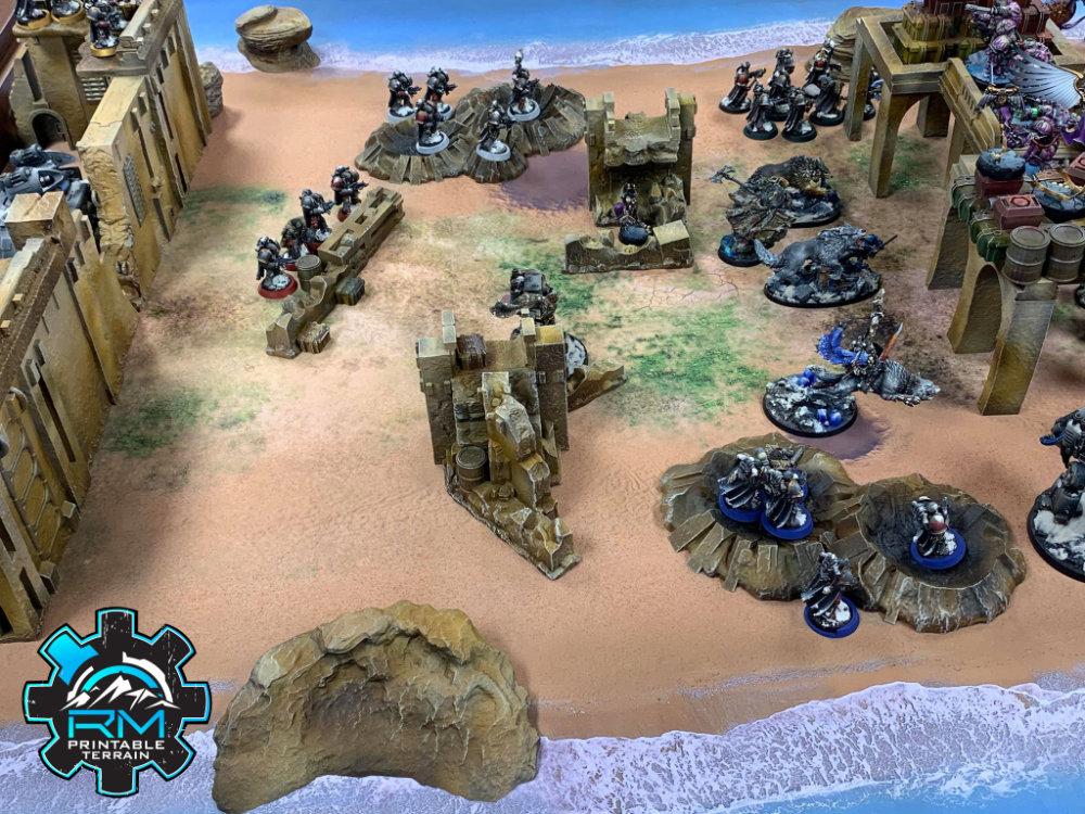 3D Printer Sci-Fi Scatter Terrain compatible with Warhammer 40,000. 