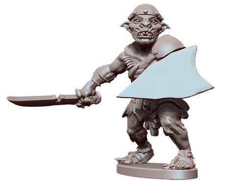 An upcoming Wargames Atlantic 28mm Goblin. 