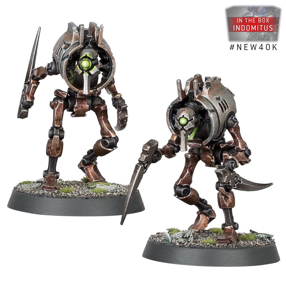 Some Necron Models from the new 40K launch box Indomitus 