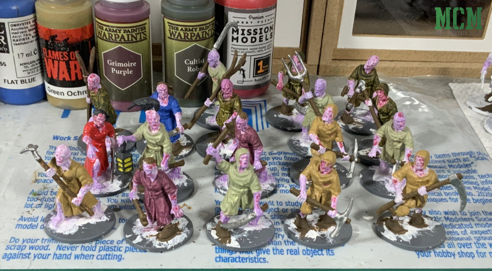 Base painted Forgotten World Living Dead Peasants by Fireforge Games