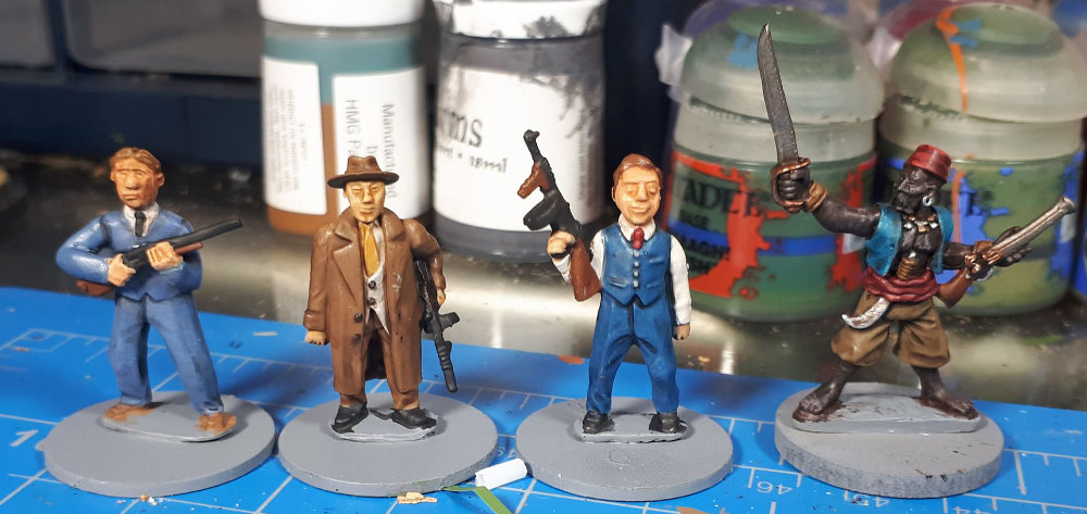 Some Minis that Dave painted up by Mobster Miniatures and Wargames Foundry.