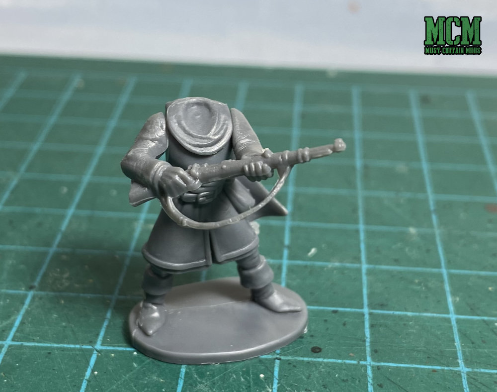 Kitbashing a Bolt Action rifle onto an Oathmark Light Infantry Body. I am not sure why you would want to combine the two, but they fit together nicely. 