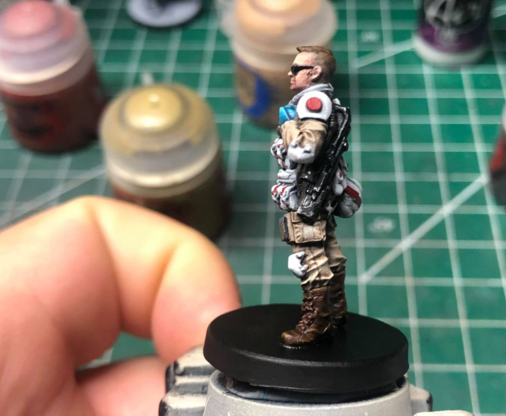 Cyberpunk Red Miniature painted by a commission painter from Forbes Hobbies - Cambridge, Ontario, Canada