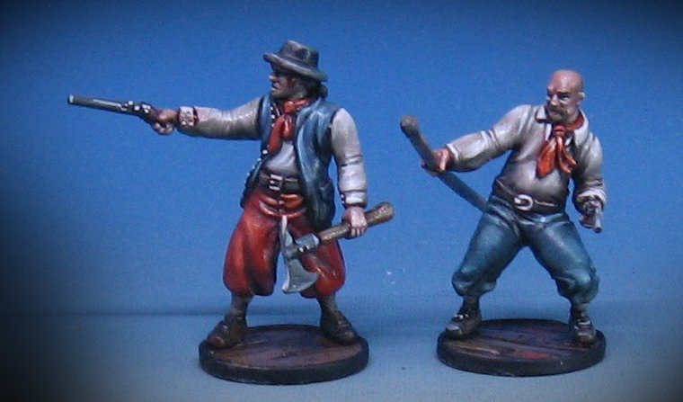 Sample Plastic Pirate Miniatures for Blood & Plunder. 28mm. 