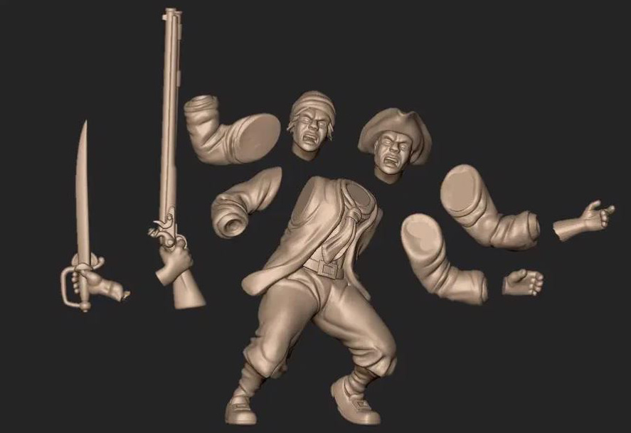 Blood & Plunder plastic miniatures parts - sprue pieces preview 