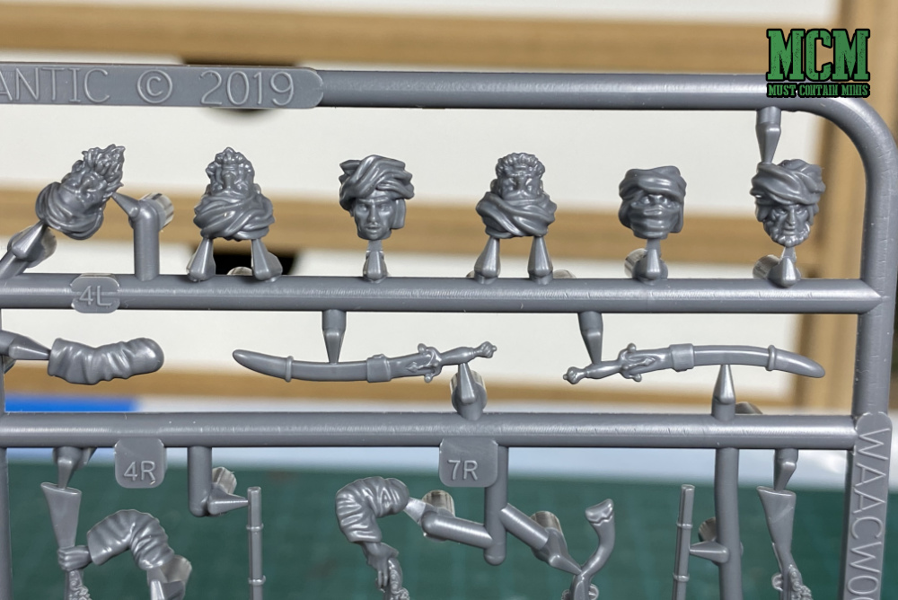 Wargames Atlantic Afghan Warriors Review - heads on sprue