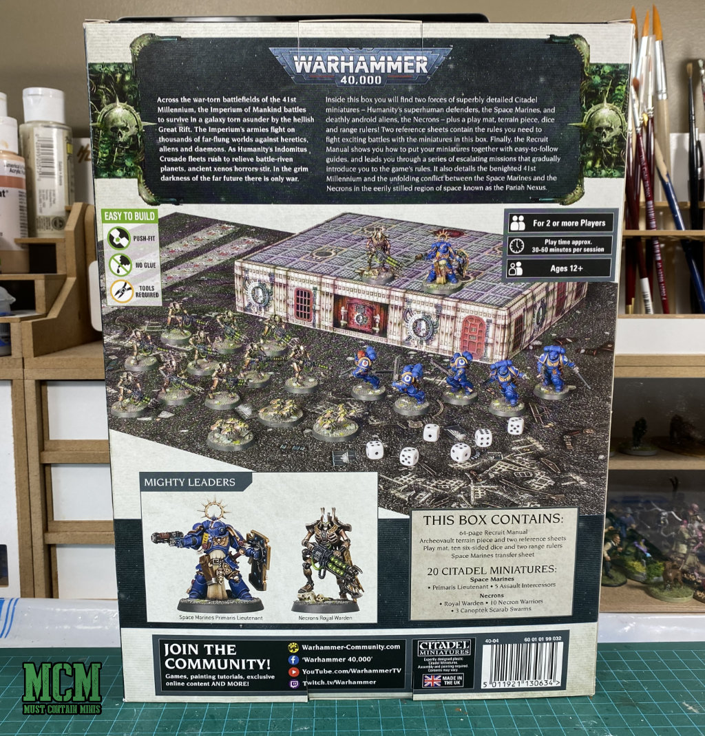 Buying into the new 40K - Warhammer 40000 Recruit Edition Starter Set - Back of the Box
