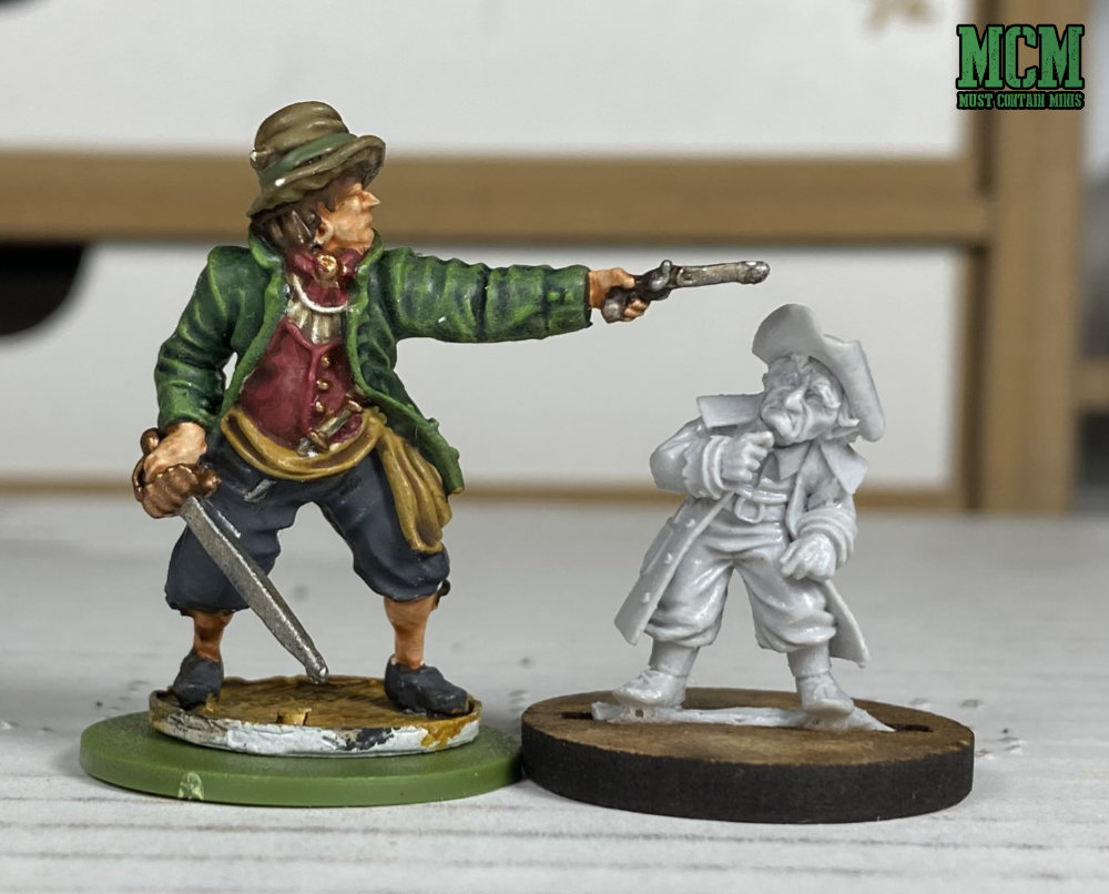 Gordon Rumsley Scaled vs a Blood and Plunder Miniature 