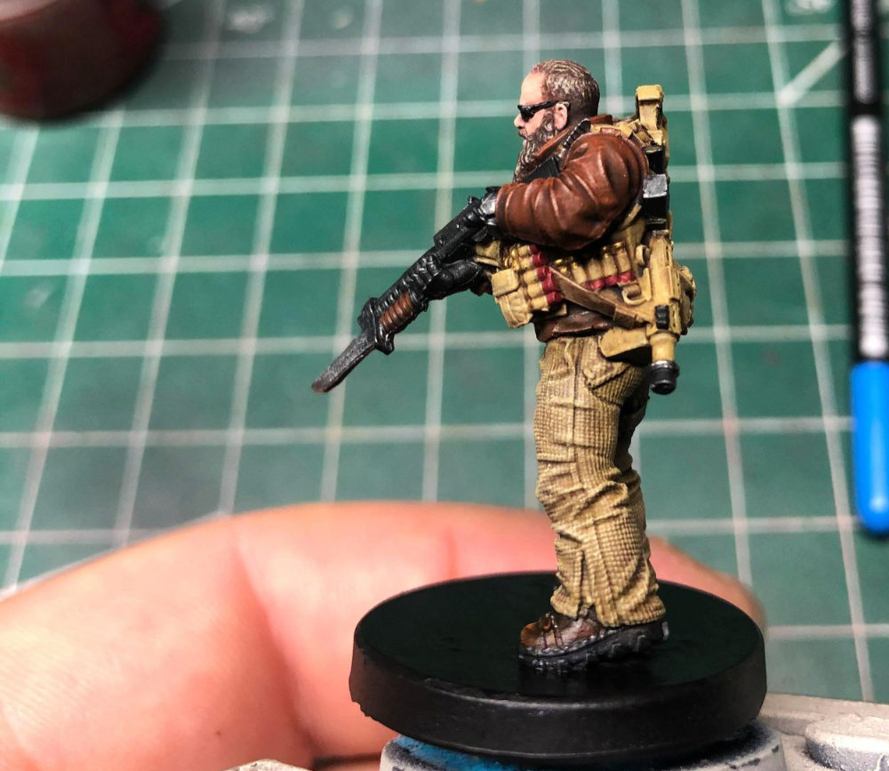 Miniature of a doomsday prepper / zombie survivalist