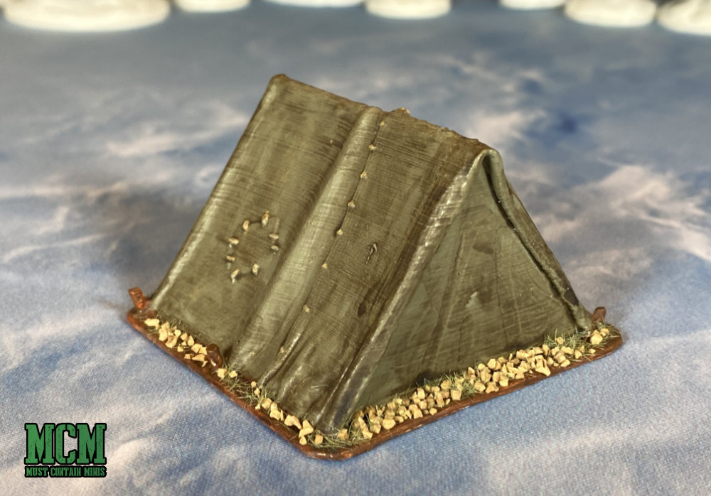 A tent for 28mm to 35mm miniature skirmish gaming