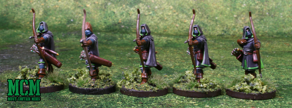 Painted Oathmark Light Elf Infantry miniatures