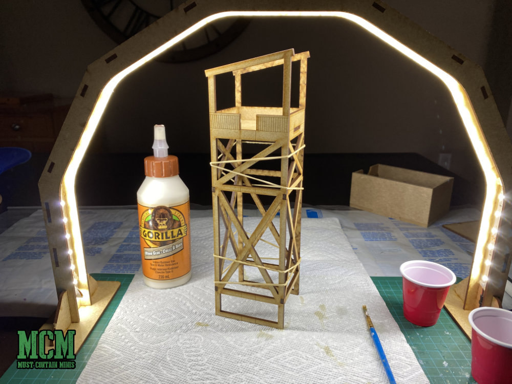 GameCraft Miniatures Review of LED lamp and 28mm tower.