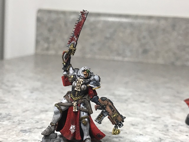 Battle Sister Sargent painted. Full Miniature.
