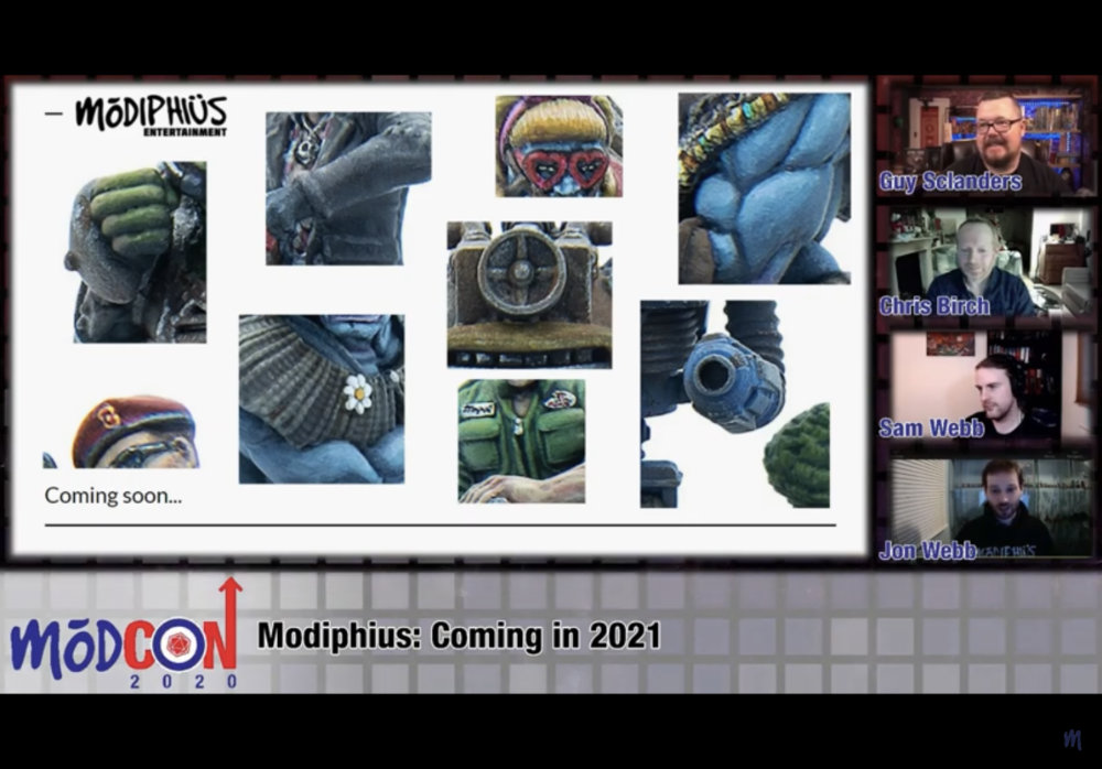 Modiphius in 2021 - a tease of Fallout Miniatures Game items to come.