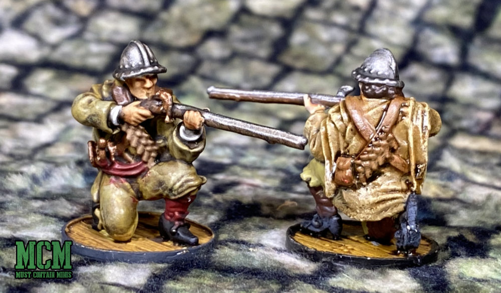 Painted Dutch Militie Miniatures - Blood & Plunder - Kneeling soldier