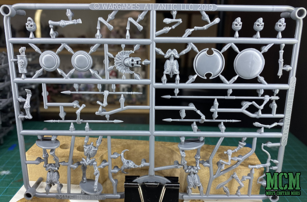Wargames Atlantic Skeleton Warriors Sprue - Front of the plastic frame