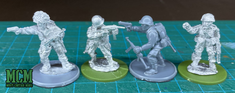 Scale Comparison Image of WW2 Miniatures