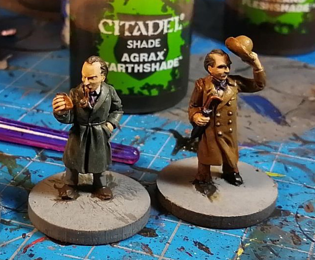 Gentlemen from RAFM's Scotland Yard Trio set in their Classic Cthulhu Line of miniatures. 