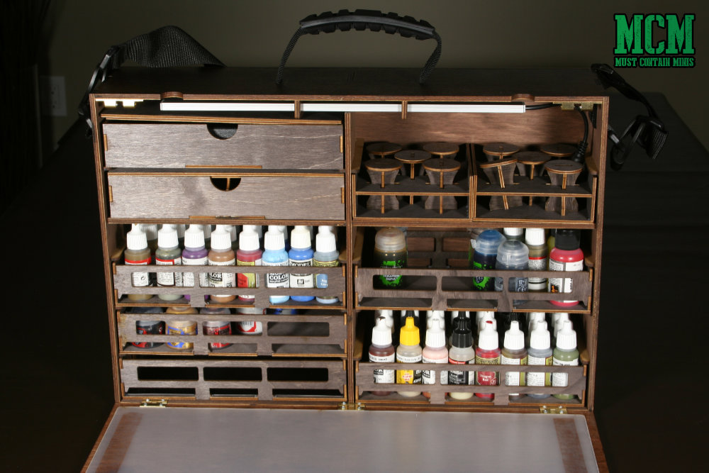 My loaded up Frontier Wargaming Paint Case 2.0 - paint station review for miniature painting