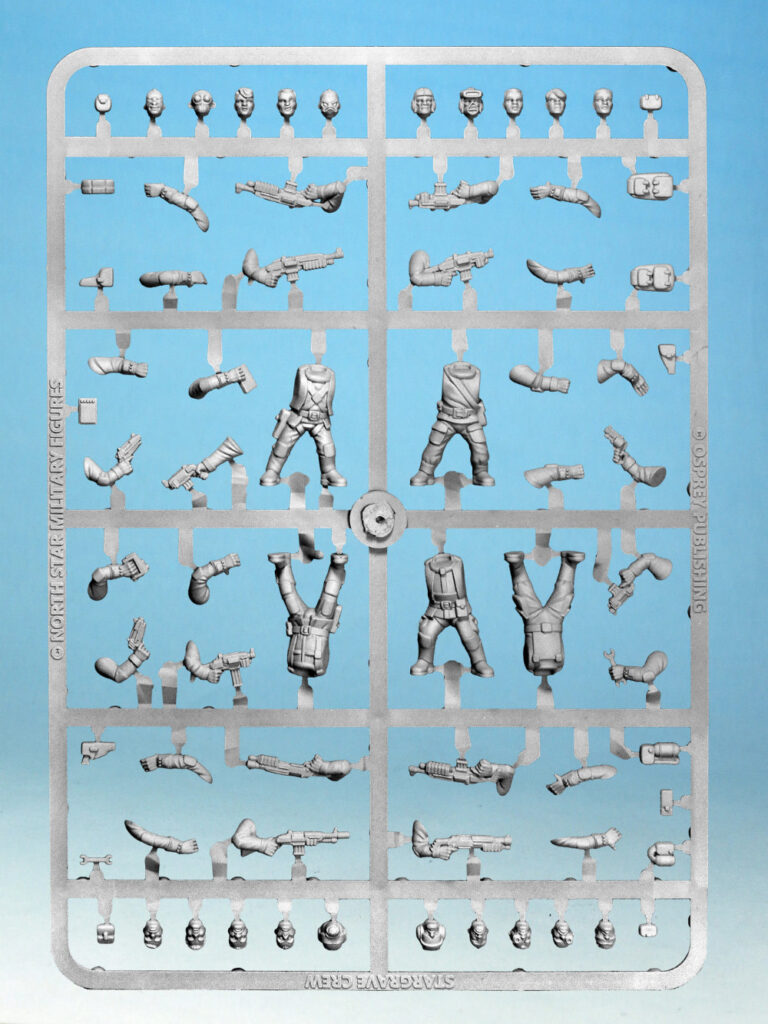 The Plastic Frame for Stargrave Crew Miniatures.