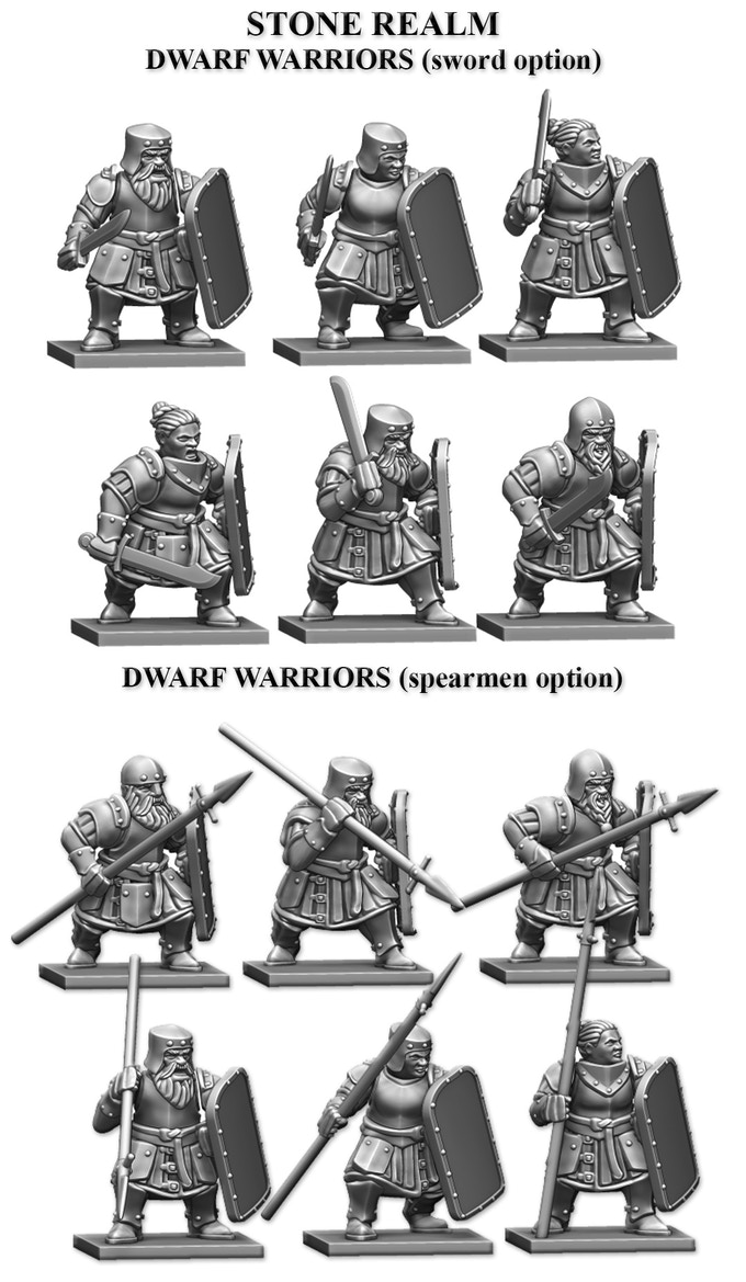 28mm Dwarf Warriors - Alternatives to Mantic Games and Games Workshop