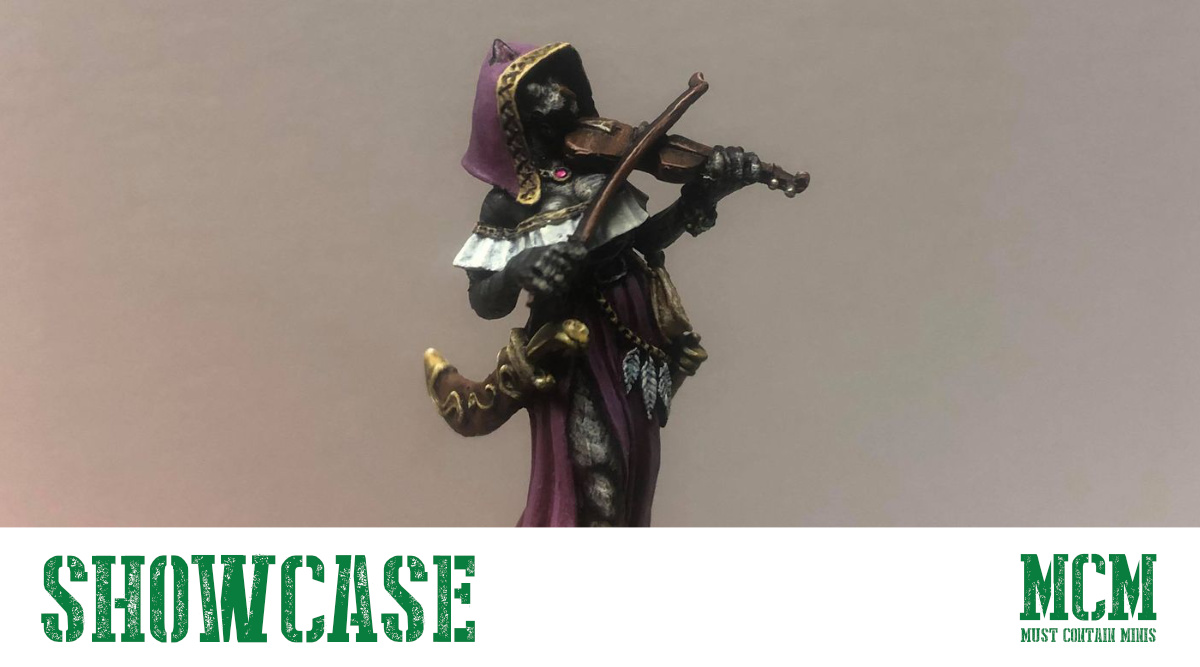 Read more about the article Painted RPG Miniature – Female Feline Bard