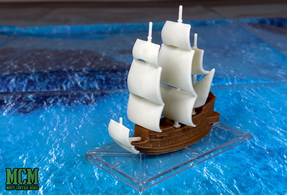 A miniature model Galleon for Oak & Iron by Firelock Games - 1/600th scale