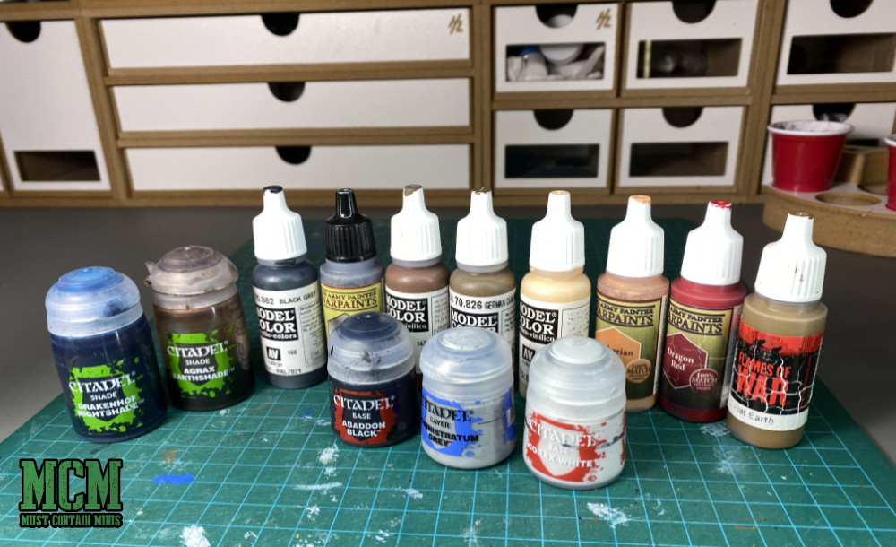Paints I used to paint the Cerulean Clade Posse - Painting up Watchers for Wild West Exodus