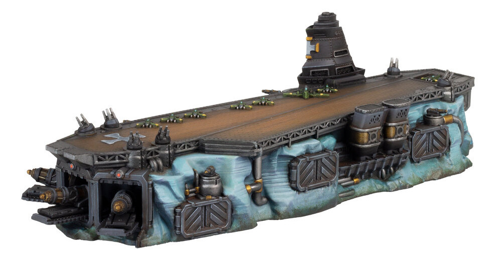 The Ice Maiden Dreadnought Super-Carrier for Dystopian Wars. 
